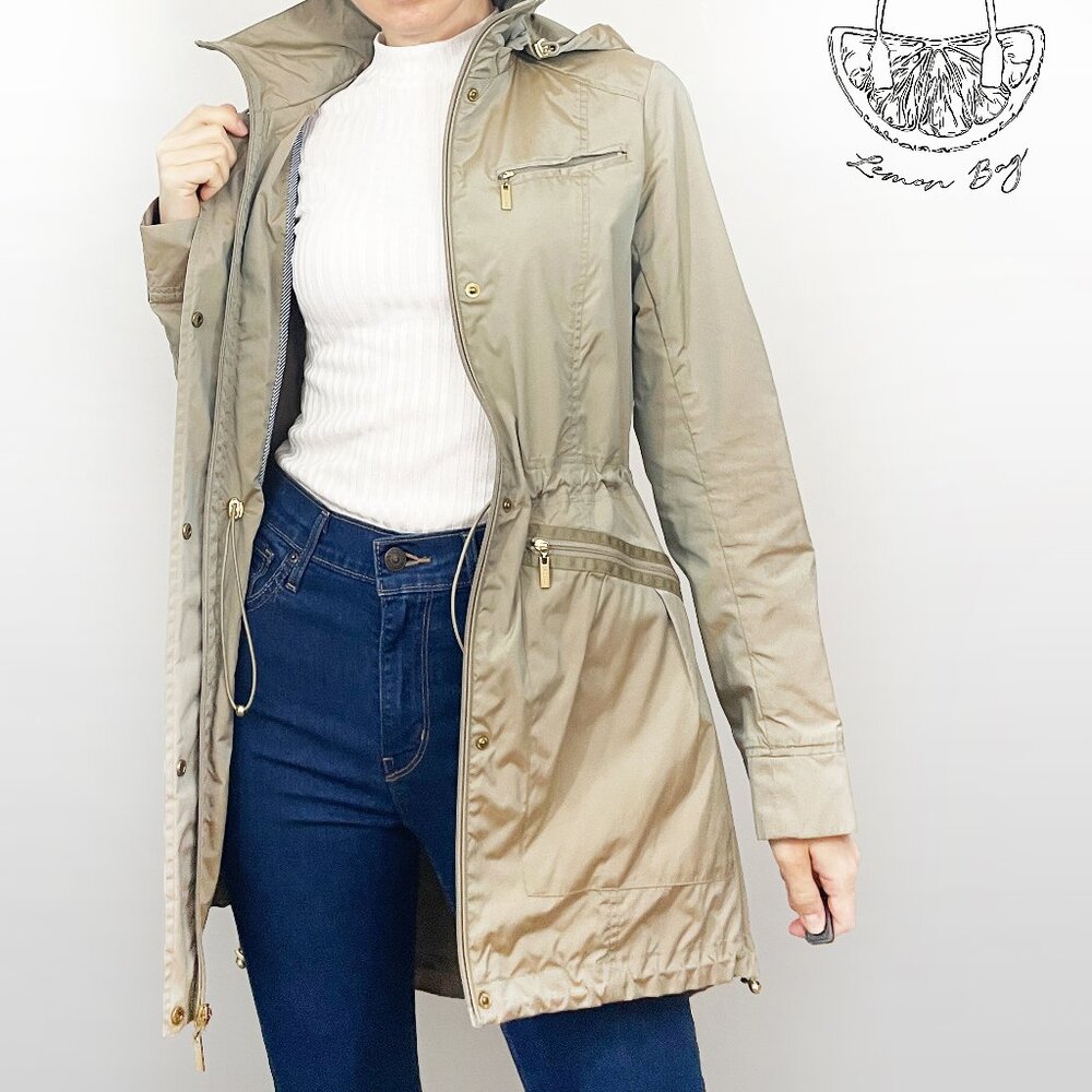 80 $ - Cole Haan / Rain Jacket Parka / Color Beige Khaki / Size XS